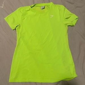Gymshark neon green short sleeve workout yes medium